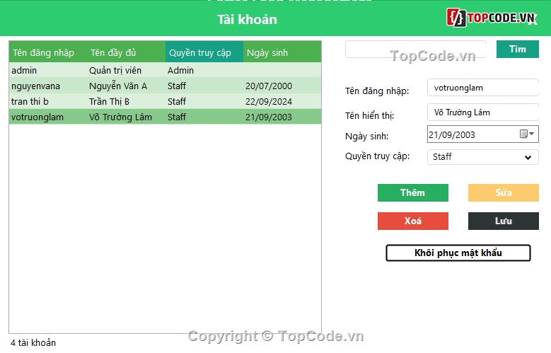 quản lý quán cà phê,Winforms,.NET,Đề án bài tập lớn,C#,Tích hợp QR